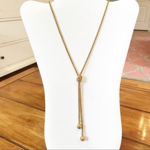 Gold Tone Long Necklace